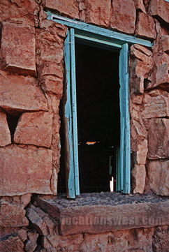 blue window