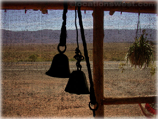 the desert through a screen door